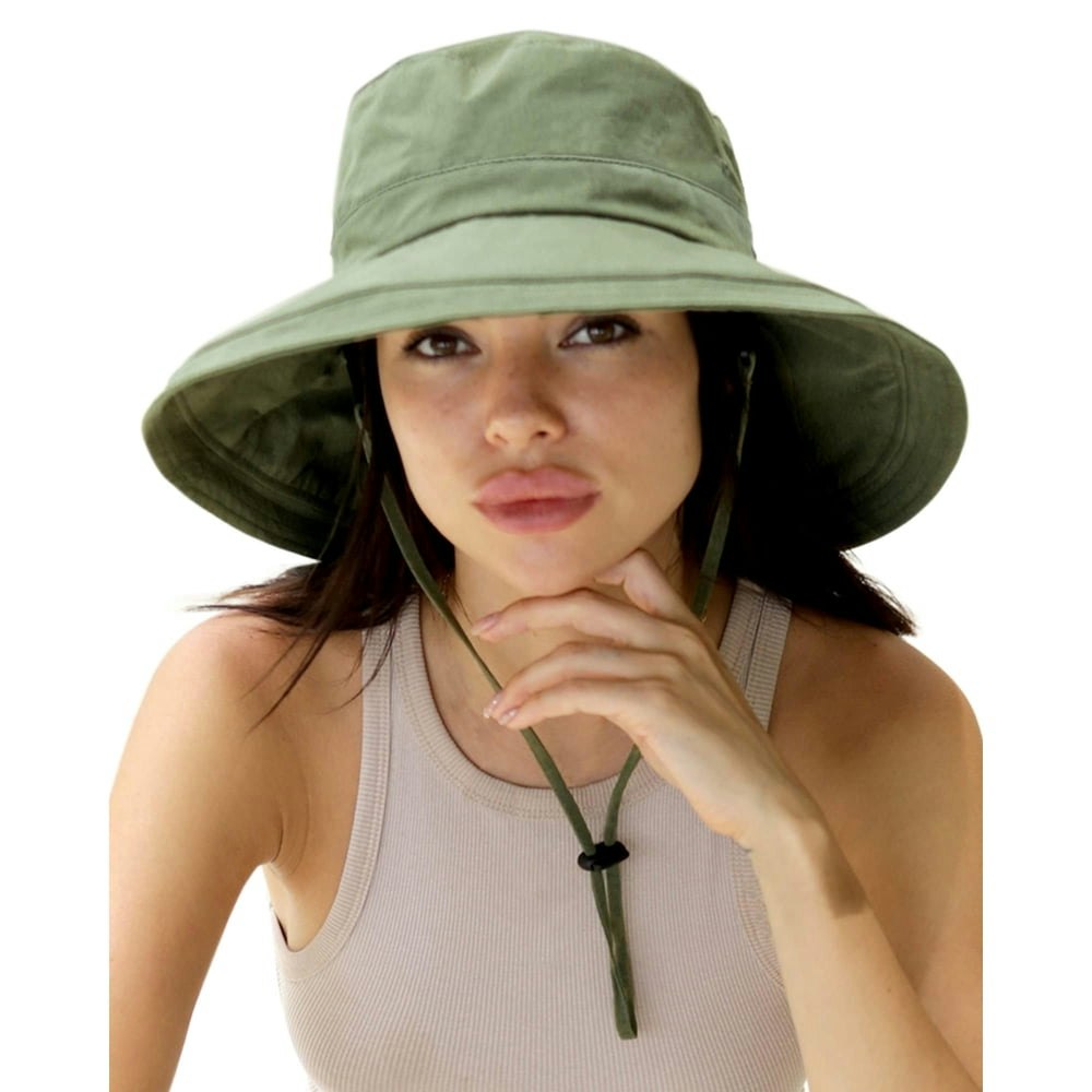 Women's Wide-Brim Cotton Sun Hat: $14.99 Women's Wide-Brim Cotton Sun Hat: $14.99