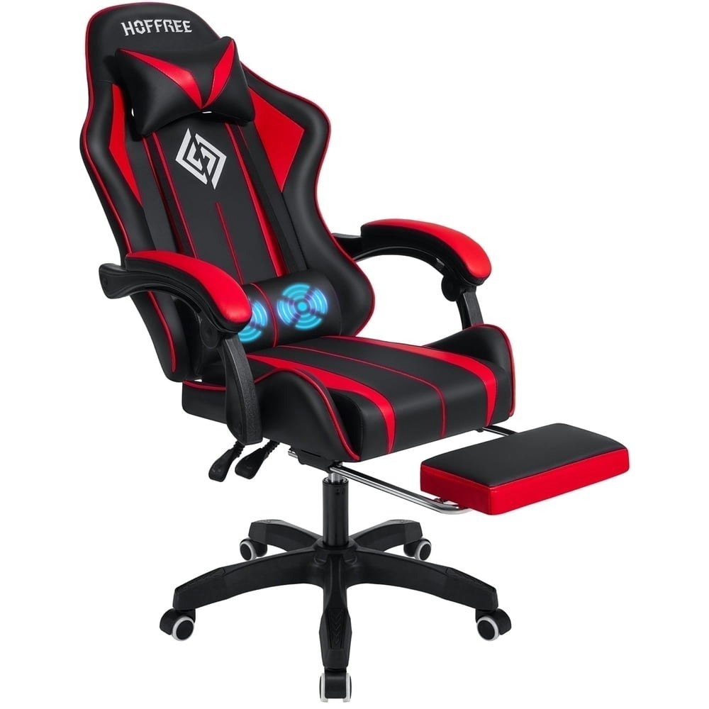 Hoffree Ergonomic Gaming Chair with Footrest and Massage Lumbar Support: $88.79 Hoffree Ergonomic Gaming Chair with Footrest and Massage Lumbar Support: $88.79