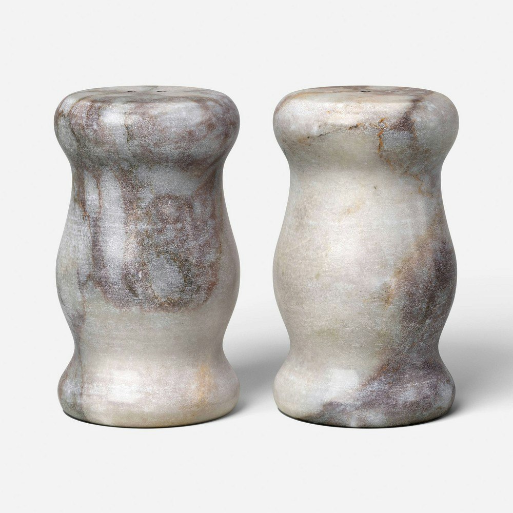 Bianco Voila Marble Salt and Pepper Shakers: $24 Bianco Voila Marble Salt and Pepper Shakers: $24