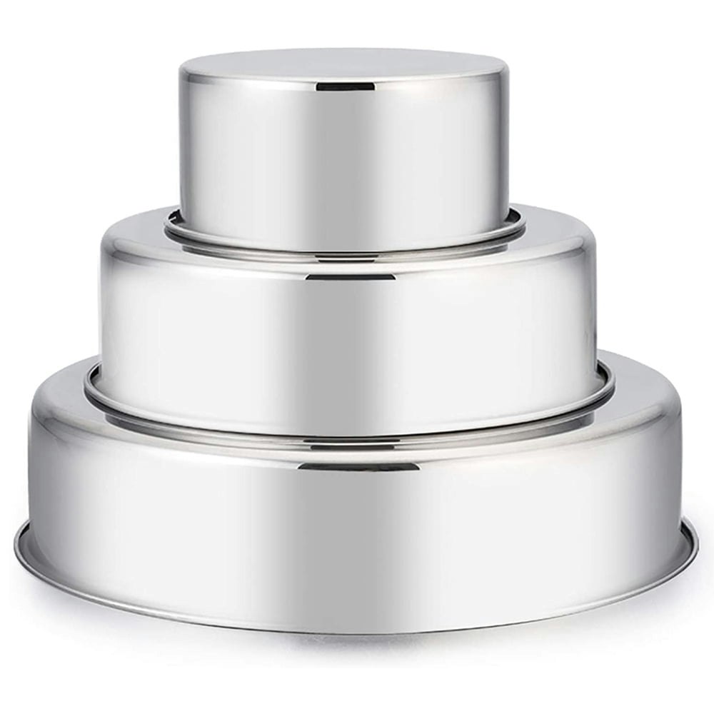 Vesteel Stainless Steel Round Cake Pan 3-Pack: $11.99 Vesteel Stainless Steel Round Cake Pan 3-Pack: $11.99