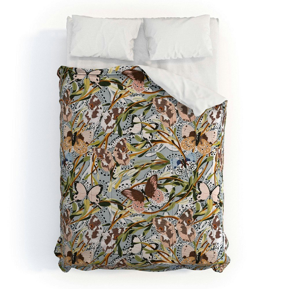 Deny Designs Marta Barragan Camarasa Butterflies in the Meadow Full/Queen Comforter and Sham Set: $239.99