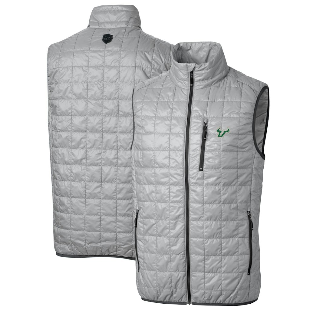 Cutter & Buck South Florida Bulls Rainier PrimaLoft Eco Full-Zip Puffer Vest: $219.99 Cutter & Buck South Florida Bulls Rainier PrimaLoft Eco Full-Zip Puffer Vest: $219.99