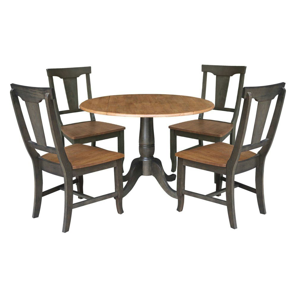 International Concepts 42-Inch Dual Drop Dining Table and 4-Chair Set: $1,814.99 International Concepts 42-Inch Dual Drop Dining Table and 4-Chair Set: $1,814.99