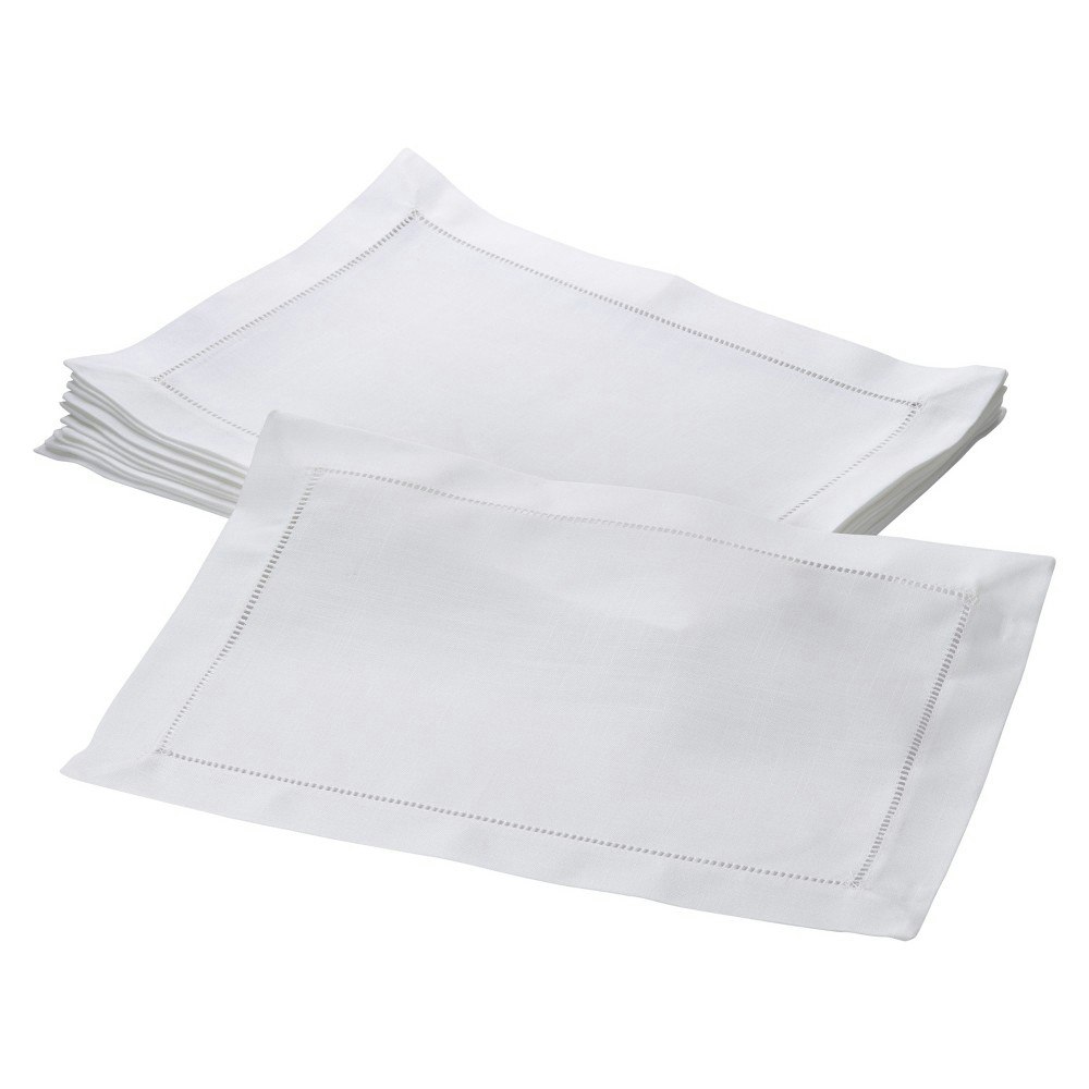 Saro Lifestyle 14"x20" Hemstitch Border Placemat 12-Pack: $55.99