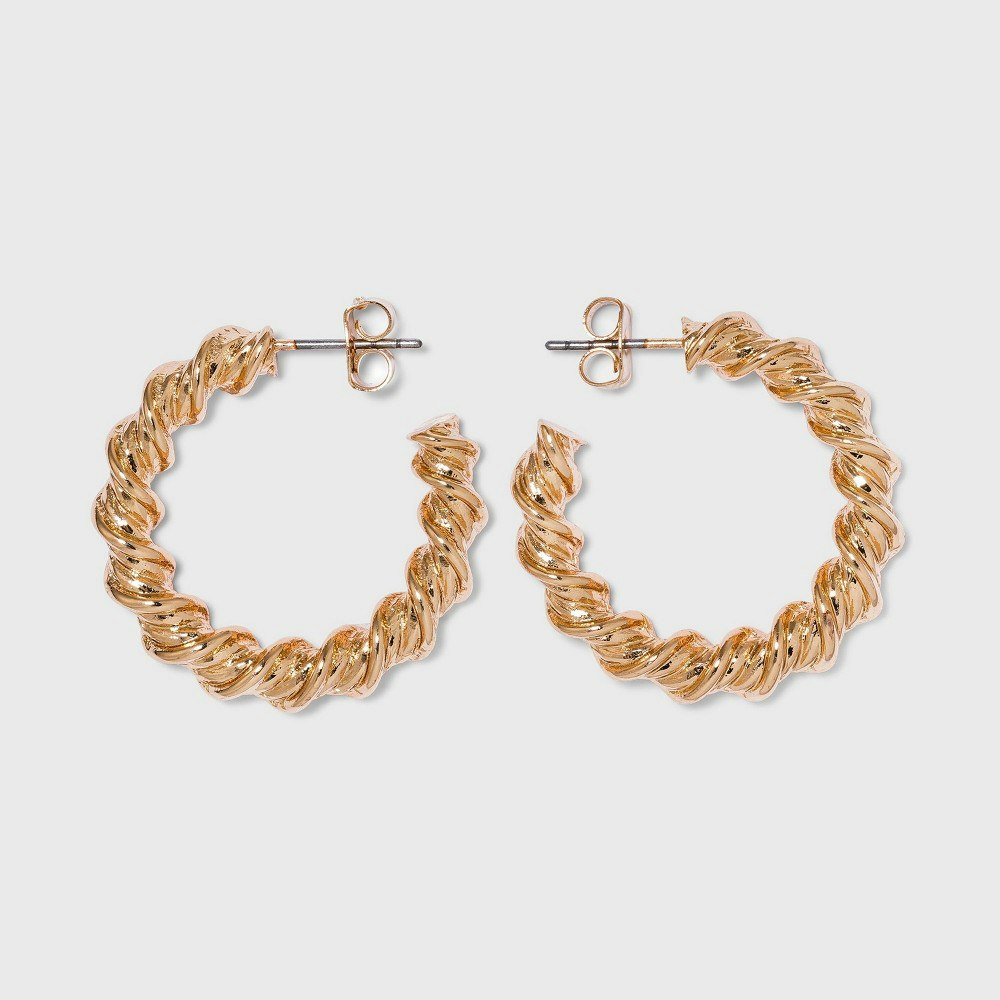 A New Day Gold Twisted Hoop Earrings: $7.99 A New Day Gold Twisted Hoop Earrings: $7.99