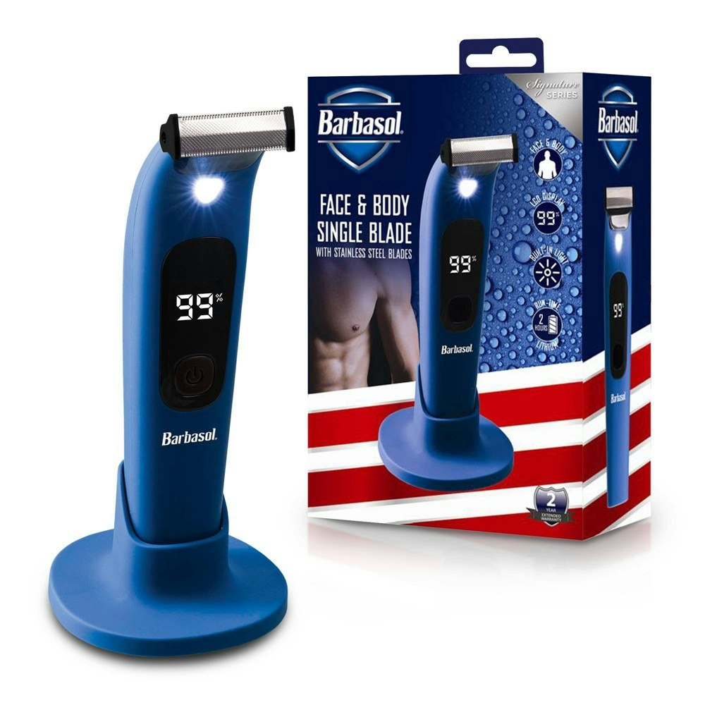 Barbasol Rechargeable Single-Blade Face and Body Trimmer: $29.99