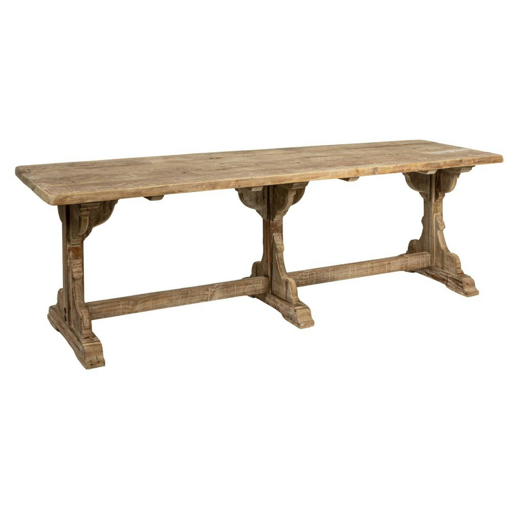 Storied Home Rectangular Pine Wood Dining Table: $1,500