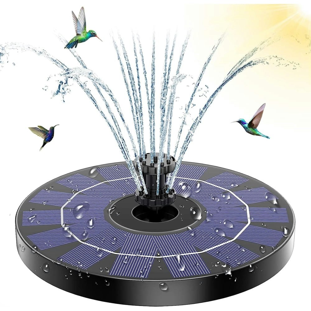 Aisitin 3.5W Solar Fountain Pump with 6 Nozzles: $12.99