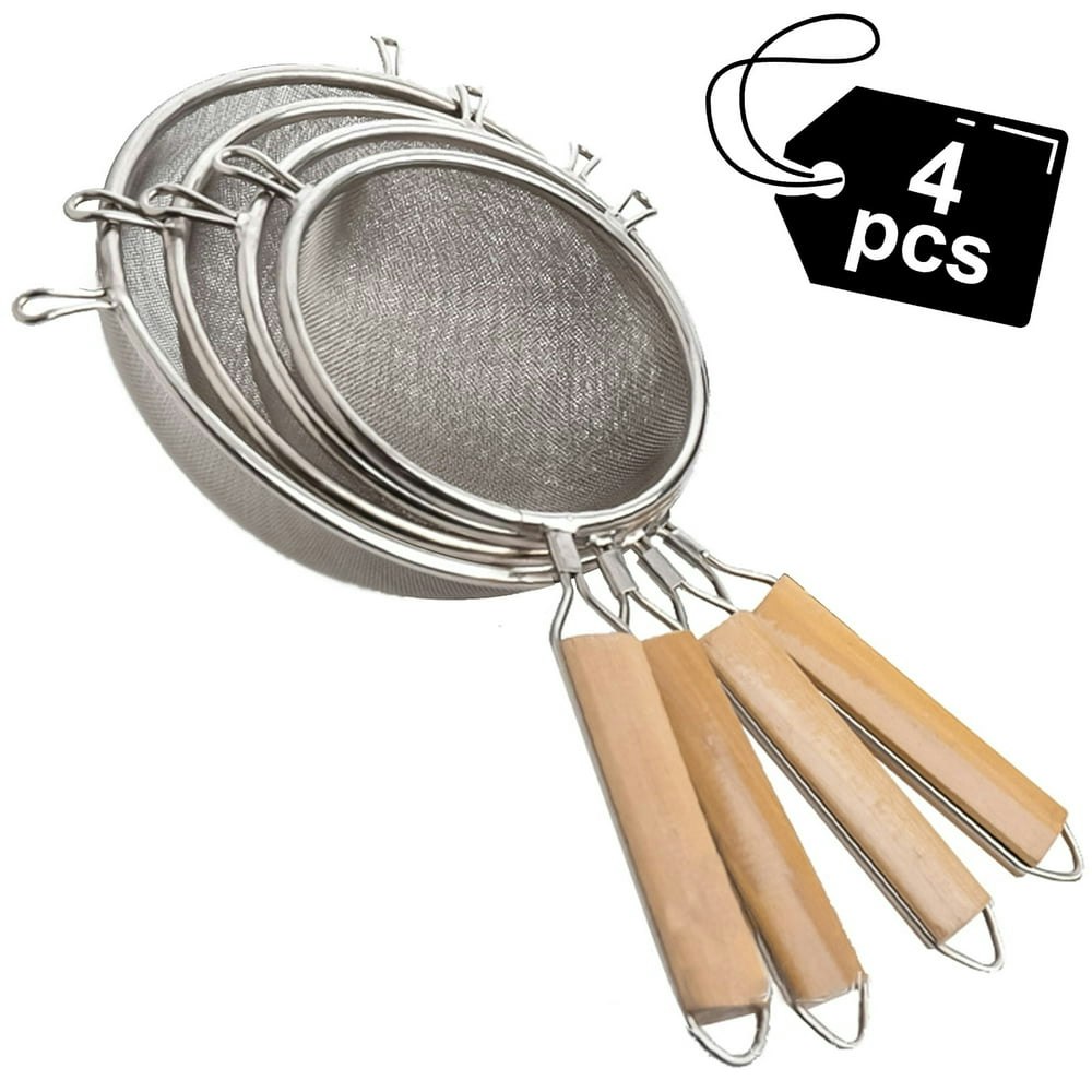 Mirdinner Fine Mesh Strainer Set 4-Pack: $12.72 Mirdinner Fine Mesh Strainer Set 4-Pack: $12.72