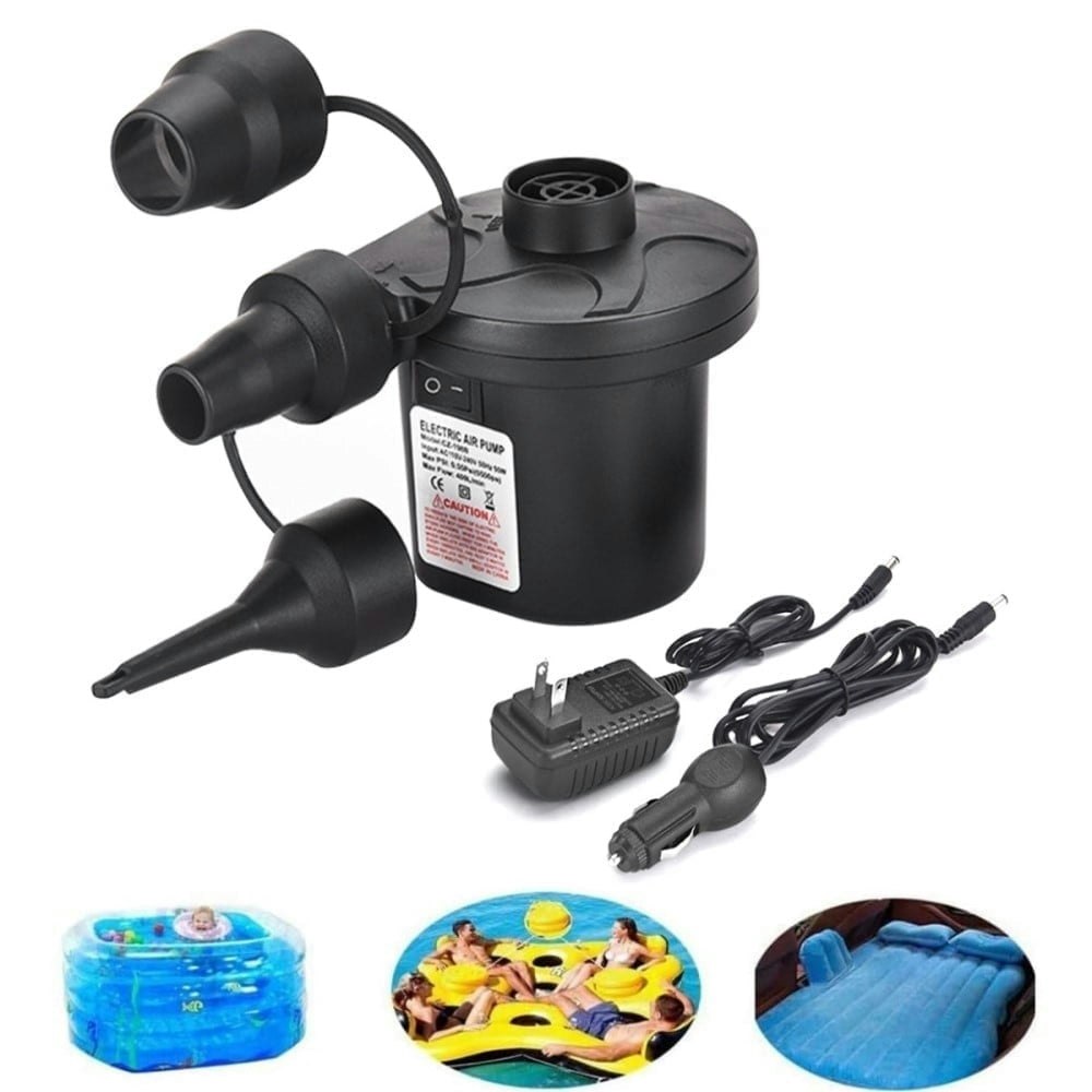 Portable Electric Air Pump with 3 Nozzles: $11.71