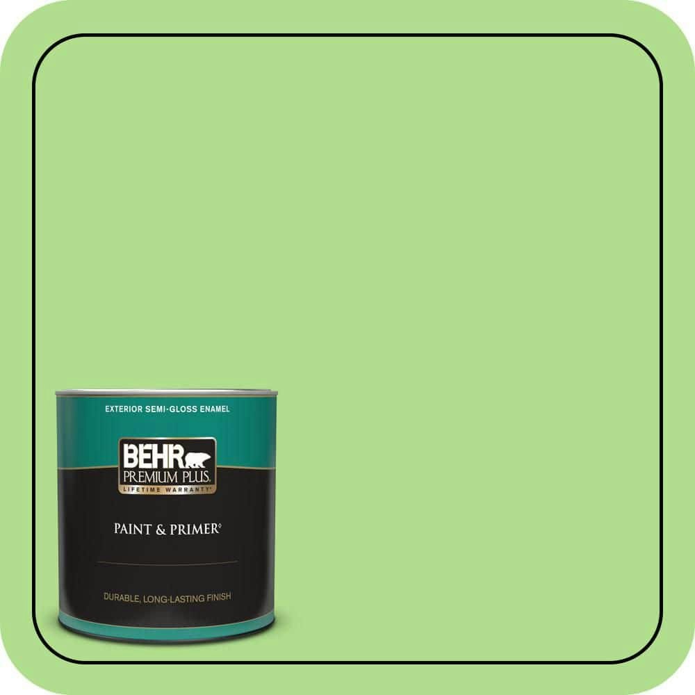 Behr Premium Semi-Gloss Exterior Paint and Primer 1-Quart: $25.98 Behr Premium Semi-Gloss Exterior Paint and Primer 1-Quart: $25.98