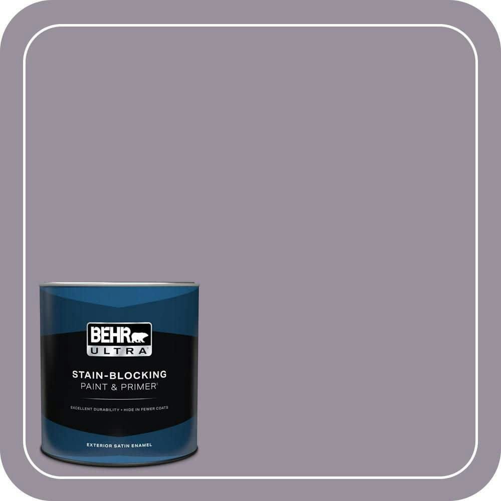 Behr Duchess Lilac Satin Enamel Exterior Paint and Primer 1-Quart Can: $29.98 Behr Duchess Lilac Satin Enamel Exterior Paint and Primer 1-Quart Can: $29.98