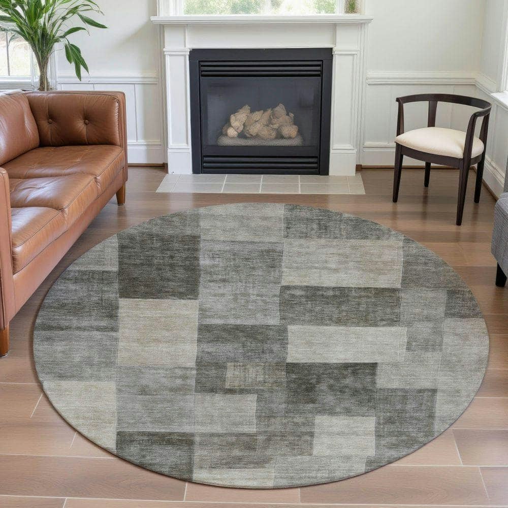 Mayfield 8-Foot Round Machine Washable Abstract Rug: $265.33 Mayfield 8-Foot Round Machine Washable Abstract Rug: $265.33
