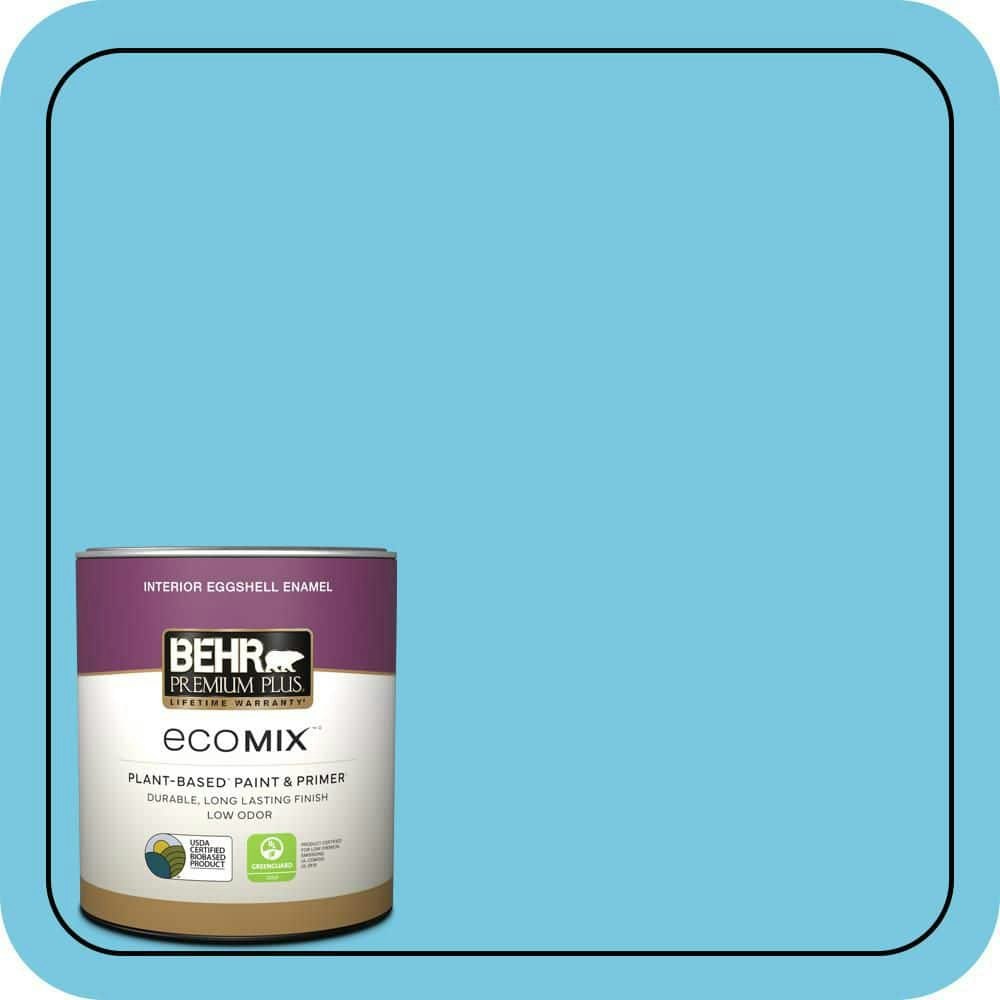 Bliss Blue Eggshell Enamel Interior Paint and Primer 1-Quart: $20.48 Bliss Blue Eggshell Enamel Interior Paint and Primer 1-Quart: $20.48