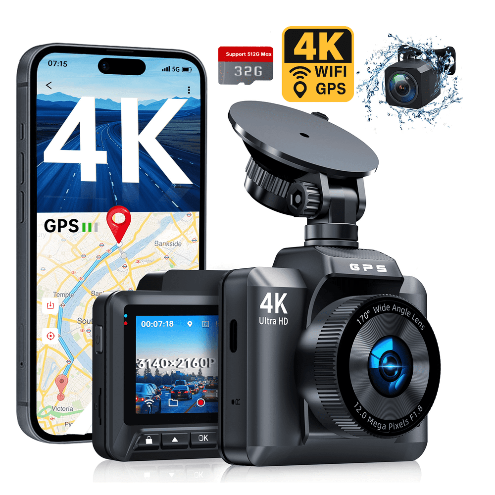FFN 4K Front and Rear Dash Cam with 32GB SD Card: $49.99 FFN 4K Front and Rear Dash Cam with 32GB SD Card: $49.99