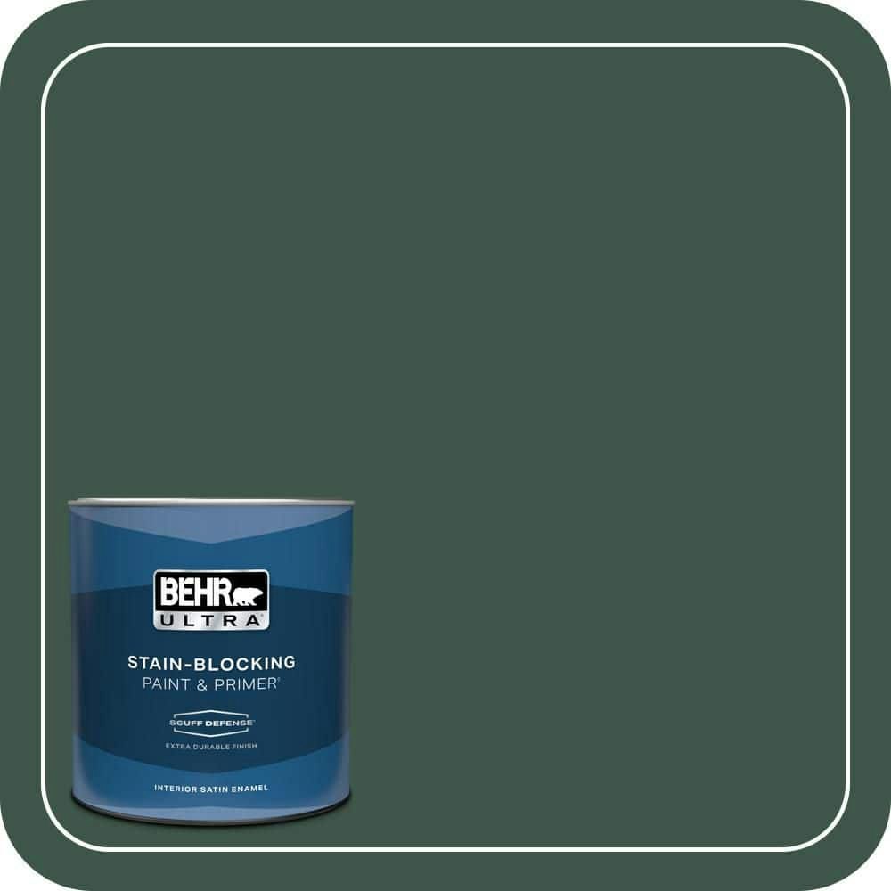 Behr Premium Plus 1-Quart Deep Jungle Satin Interior Paint and Primer: $23.98