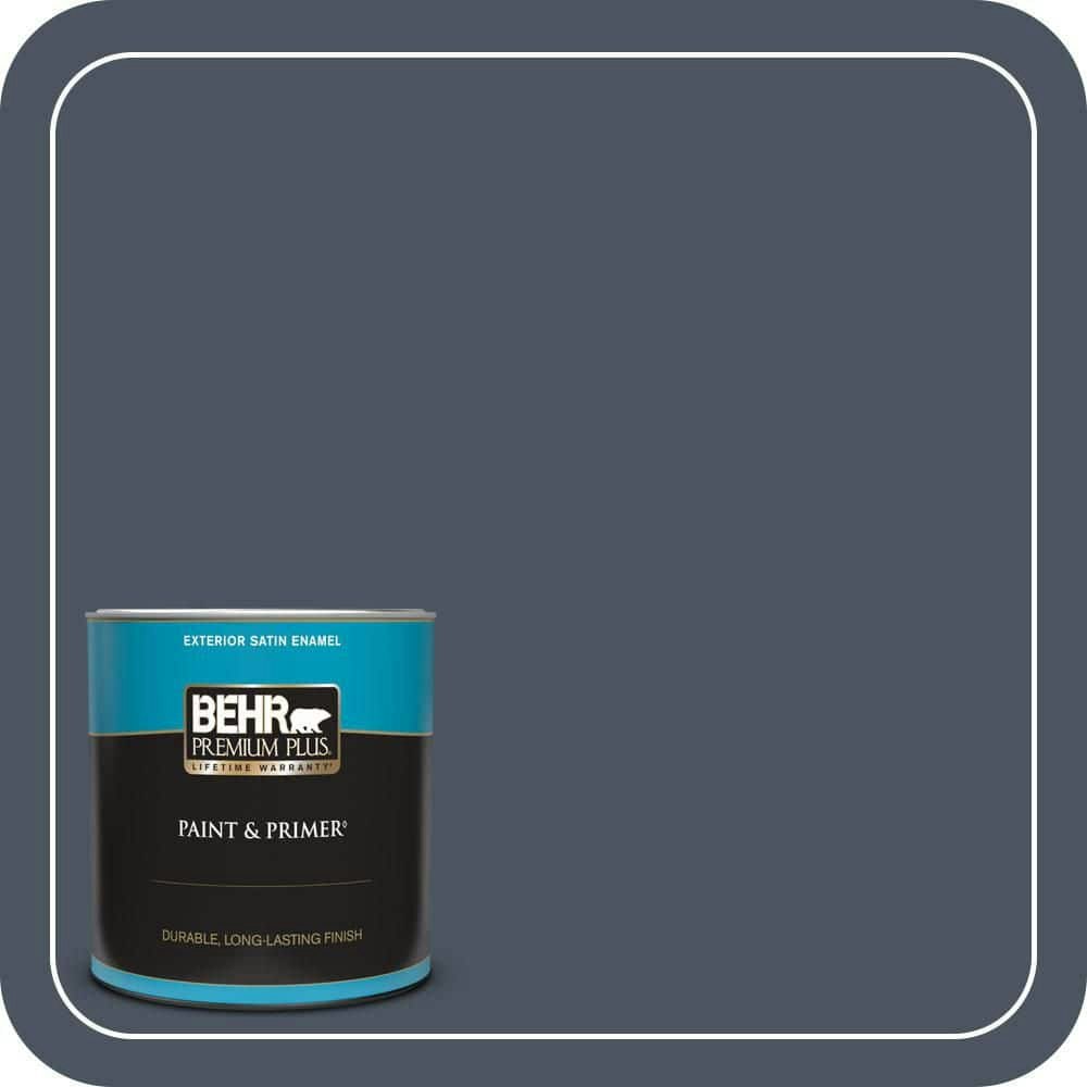 Dark Sea Satin Enamel Exterior Paint & Primer 1-Quart: $24.98