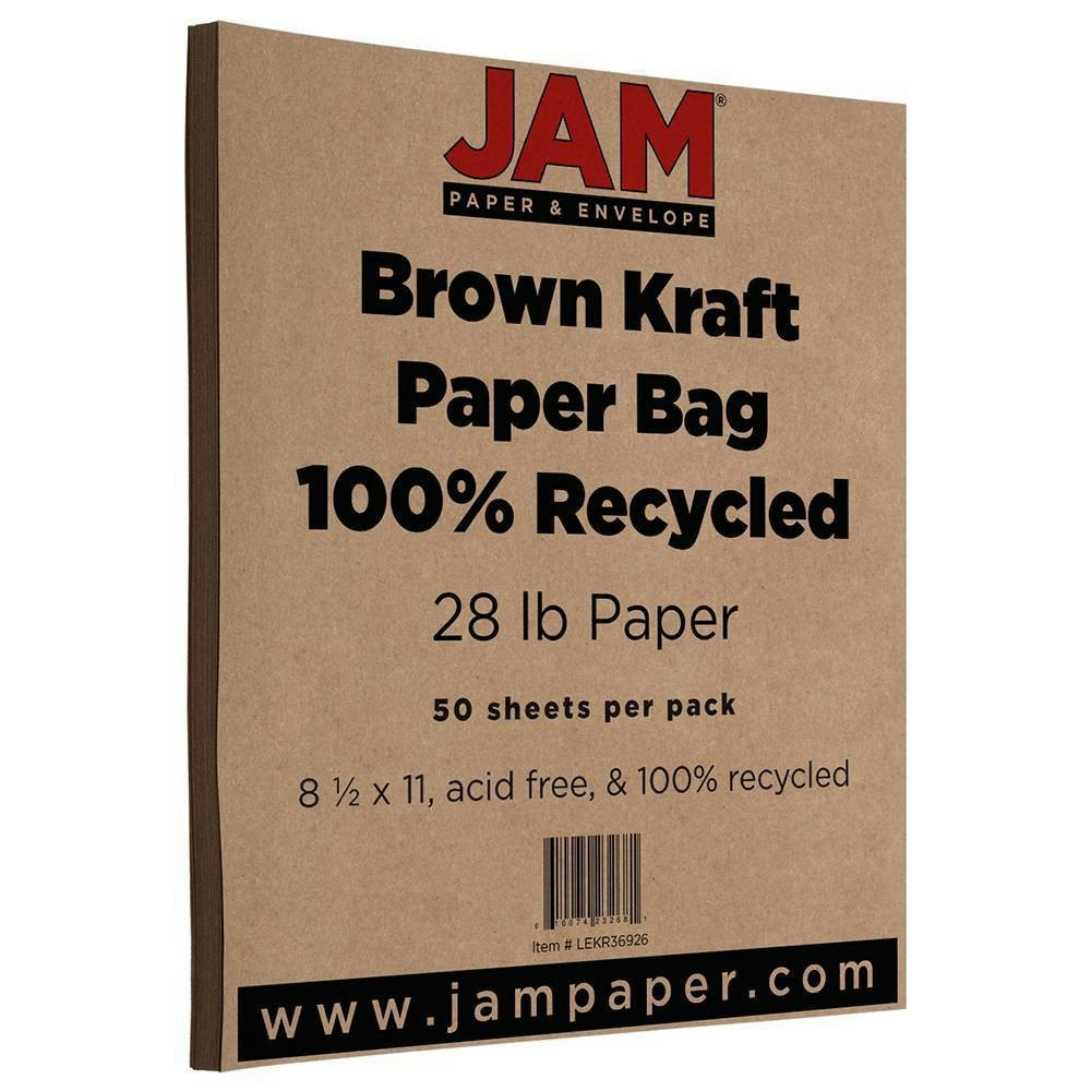JAM Paper Basis 28lb Letter Size Brown Kraft Paper 50-Pack: $21.99 JAM Paper Basis 28lb Letter Size Brown Kraft Paper 50-Pack: $21.99