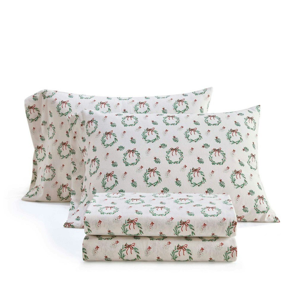 Martha Stewart King Wreaths & Mistletoe Sheet Set: $79.99 Martha Stewart King Wreaths & Mistletoe Sheet Set: $79.99
