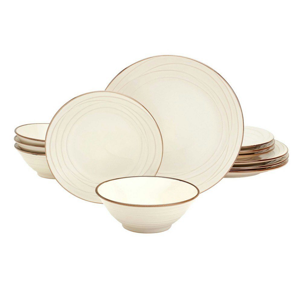 Tabletops Gallery Olivia 12-Piece Stoneware Dinnerware Set: $55.99