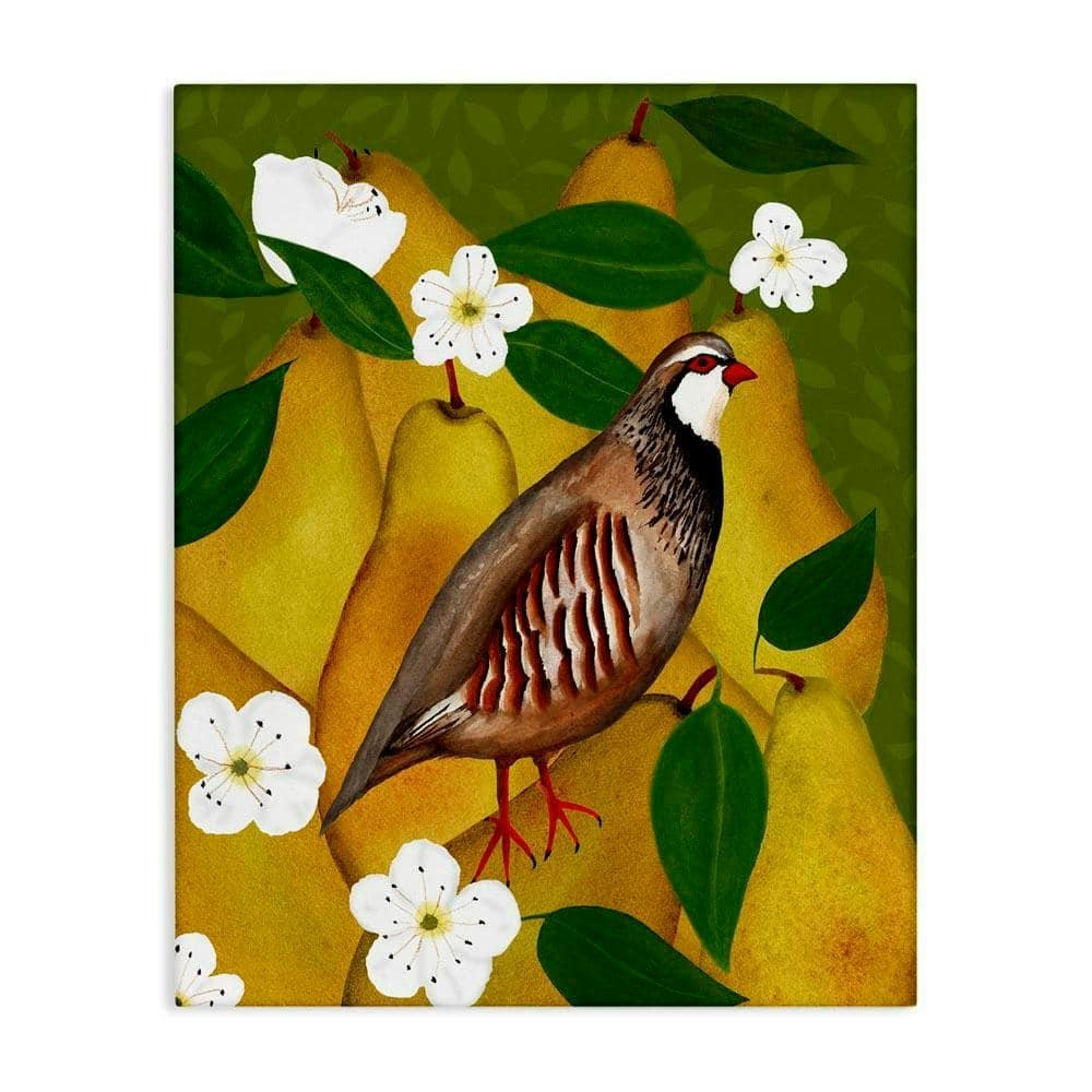 Partridge Bird and Pears Graphic Art Print 30" x 24": $47.51 Partridge Bird and Pears Graphic Art Print 30" x 24": $47.51