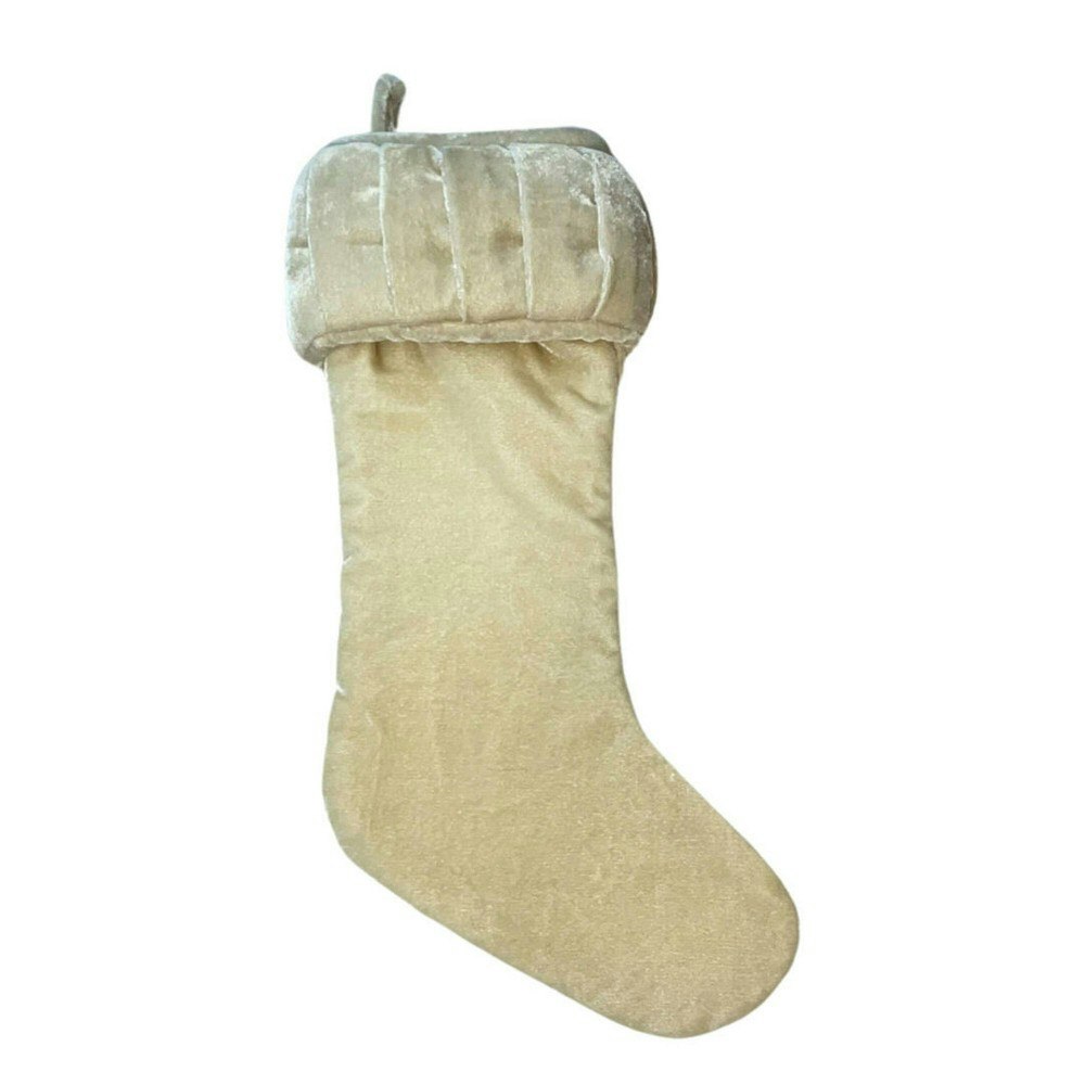 Vickerman 8"x19" Plush Champagne Velvet Christmas Stocking: $24.99 Vickerman 8"x19" Plush Champagne Velvet Christmas Stocking: $24.99