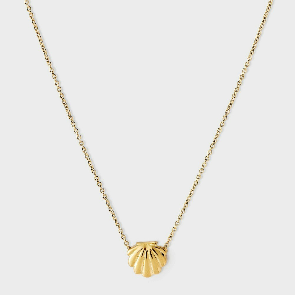 Tiny Tags 14K Gold Ion Plated Sea Shell Necklace: $25 Tiny Tags 14K Gold Ion Plated Sea Shell Necklace: $25