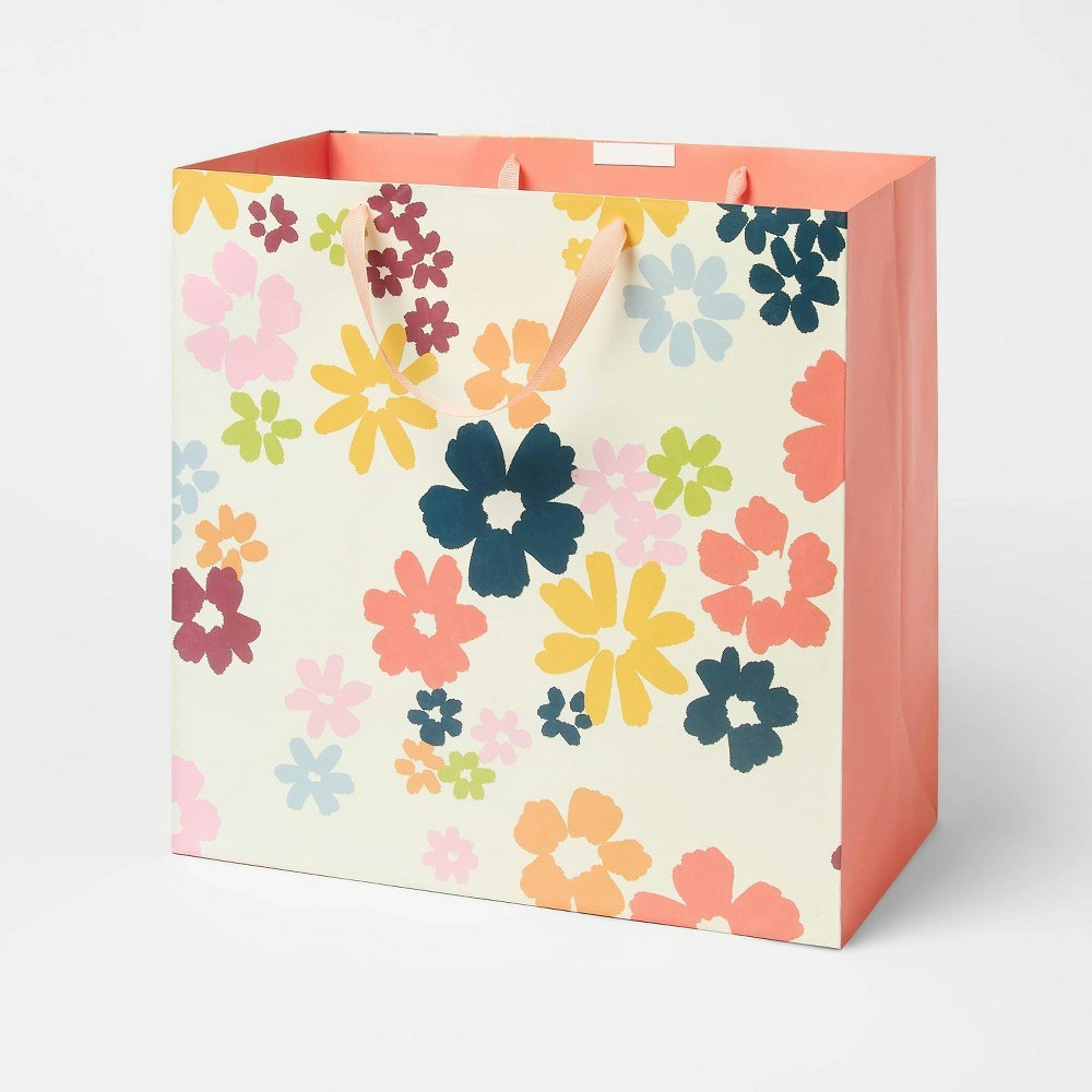 Spritz Large Square Floral Gift Bag: $5 Spritz Large Square Floral Gift Bag: $5