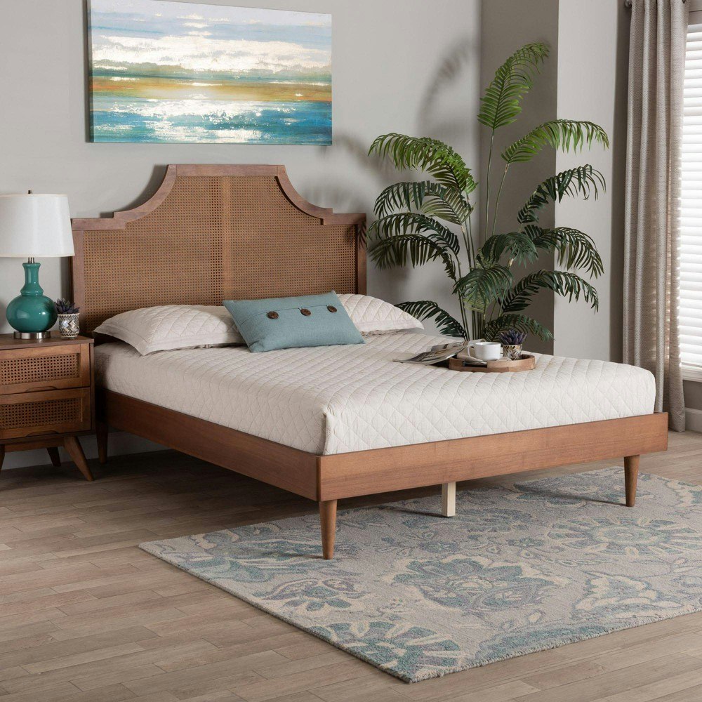 Baxton Studio Macaria King Size Woven Rattan Bed: $769.99 Baxton Studio Macaria King Size Woven Rattan Bed: $769.99