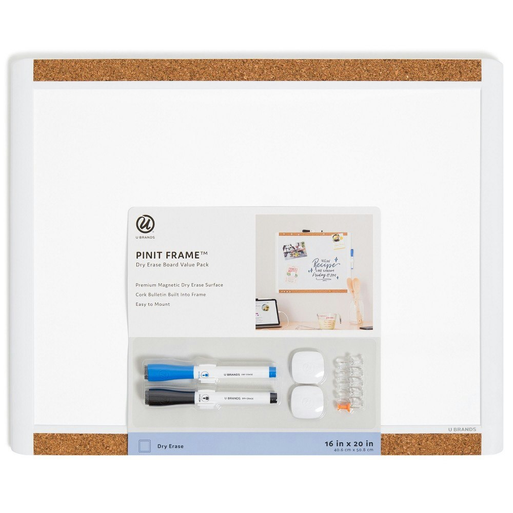 U Brands 16"x20" Magnetic Dry Erase Board: $17.99