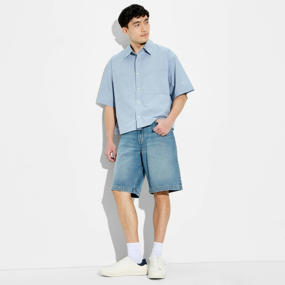 Men's 11.5-Inch Blue Denim Shorts: $30 Men's 11.5-Inch Blue Denim Shorts: $30