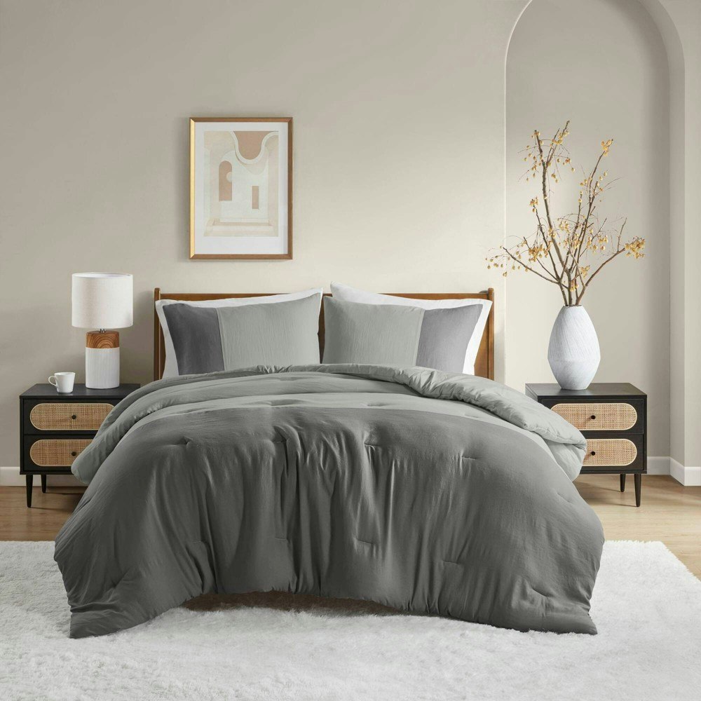 510 Design Miro Full/Queen Color Block Comforter Set: $49.49 510 Design Miro Full/Queen Color Block Comforter Set: $49.49