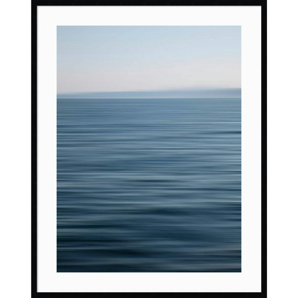 Amanti Art Abstract Blue Horizon Framed Wall Art Print: $390.99 Amanti Art Abstract Blue Horizon Framed Wall Art Print: $390.99