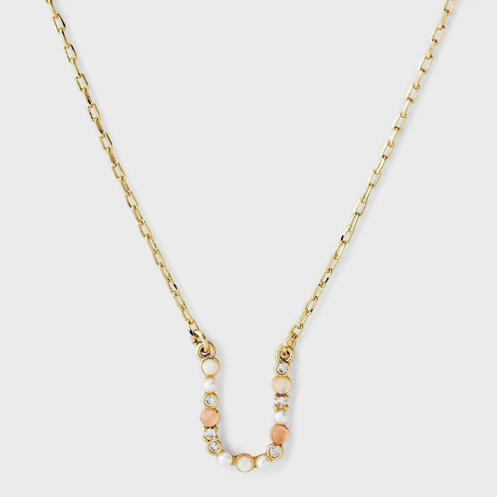 14k Gold Dipped Initial U Necklace: $17 14k Gold Dipped Initial U Necklace: $17