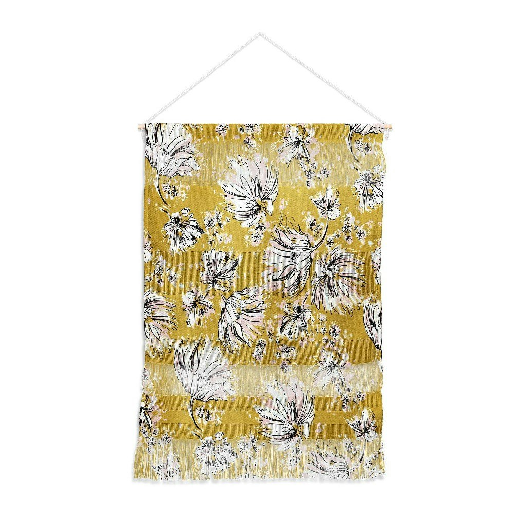 22" x 31.5" Floral Meadow Fiber Wall Hanging: $95.99