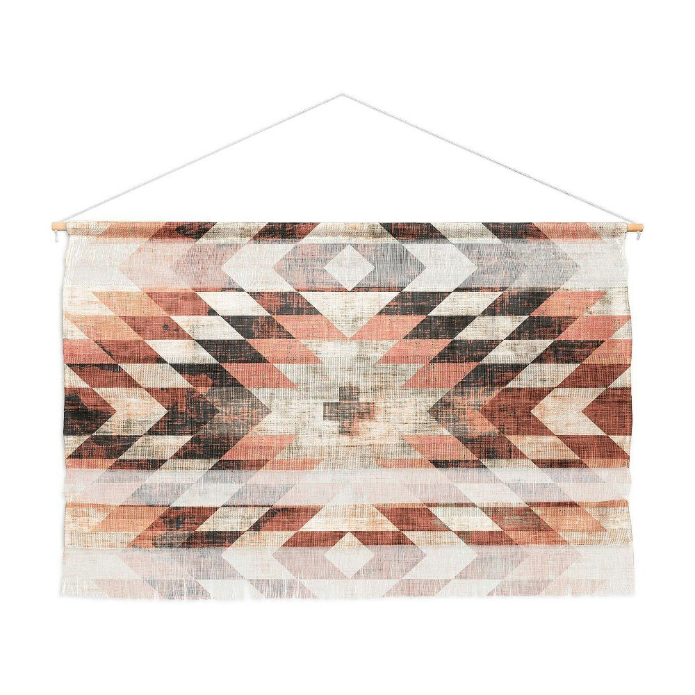 47" x 32" Holli Zollinger Native Coral Diamond Fiber Wall Hanging: $167.99