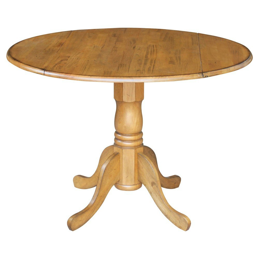 International Concepts 42-Inch Round Dual Drop Leaf Dining Table: $246.99 International Concepts 42-Inch Round Dual Drop Leaf Dining Table: $246.99