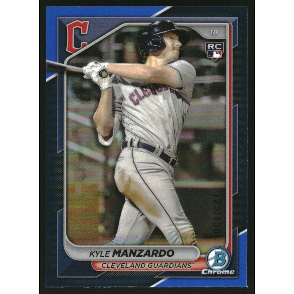 2024 Bowman Chrome Blue Refractor Kyle Manzardo Card: $12 2024 Bowman Chrome Blue Refractor Kyle Manzardo Card: $12