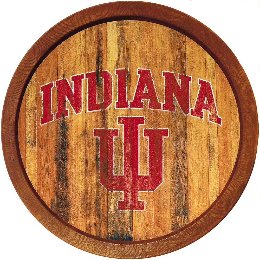 Indiana Hoosiers 21" x 21" Weathered Faux Barrel Top Sign: $109.99 Indiana Hoosiers 21" x 21" Weathered Faux Barrel Top Sign: $109.99