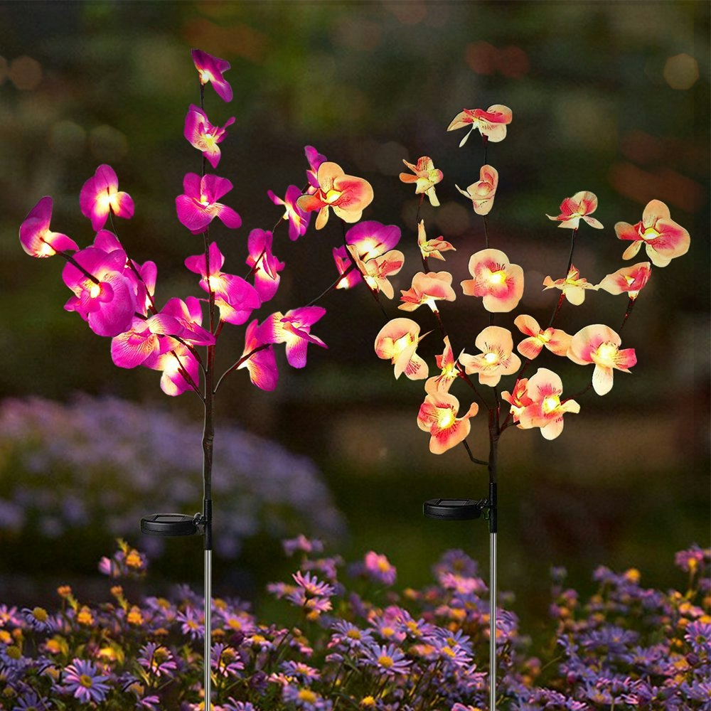 QiShi Solar Orchid Garden Lights 2-Pack: $14.94 QiShi Solar Orchid Garden Lights 2-Pack: $14.94
