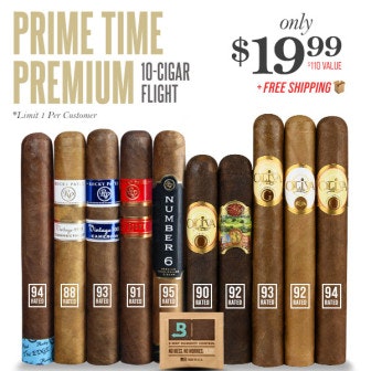 Prime Time Premium 10-Cigar Flight: $20 Prime Time Premium 10-Cigar Flight: $20