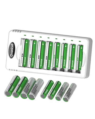 Granicell AA and AAA Rechargeable Batteries 16-Pack w/ Charger: $14.99