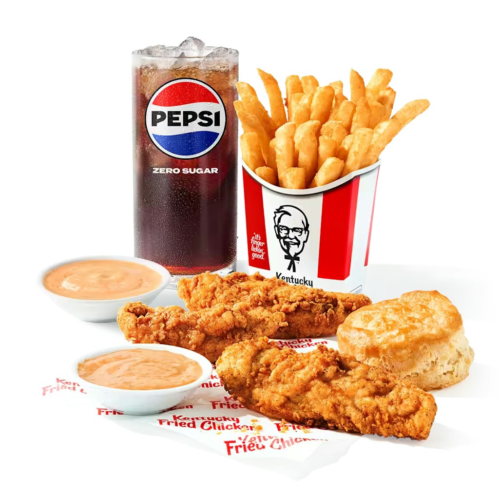 KFC 3-Piece Tenders Combo: Free w/ $15 purchase KFC 3-Piece Tenders Combo: Free w/ $15 purchase