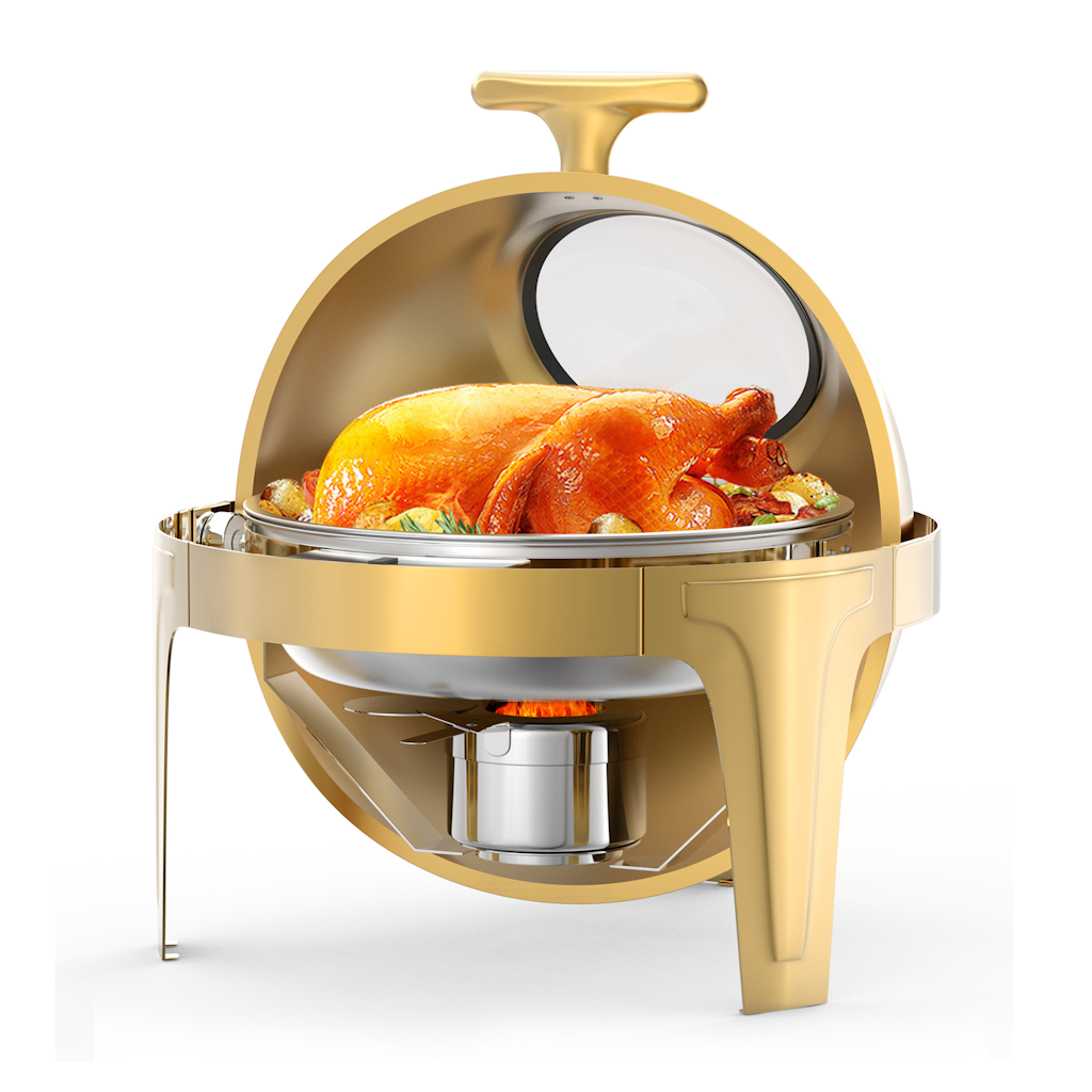 Garvee 6.3-Quart Stainless Steel Roll Top Chafing Dish: $90
