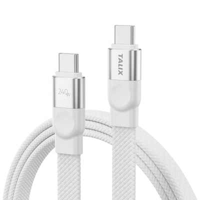 Talix 240W 10-Foot USB-C to USB-C Cable for $11 + free shipping w/ Prime