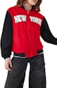Forever 21 Women's New York Letterman Bomber Jacket for $13 + free shipping w/ Prime