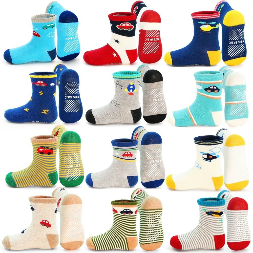 Toddler Non-Slip Crew Socks 12-Pack: $10.15 Toddler Non-Slip Crew Socks 12-Pack: $10.15