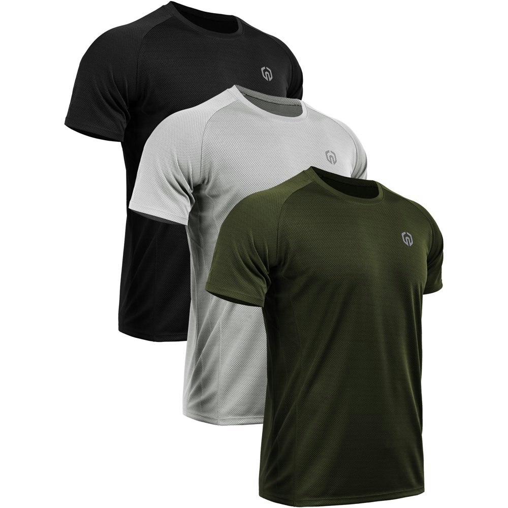 Neleus Men's Dry Fit Mesh Athletic Shirt 3-Pack: $26 Neleus Men's Dry Fit Mesh Athletic Shirt 3-Pack: $26
