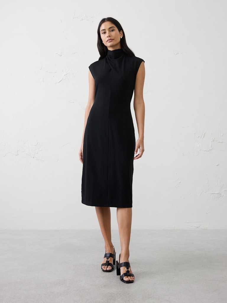Mock-Neck Midi Dress: $65