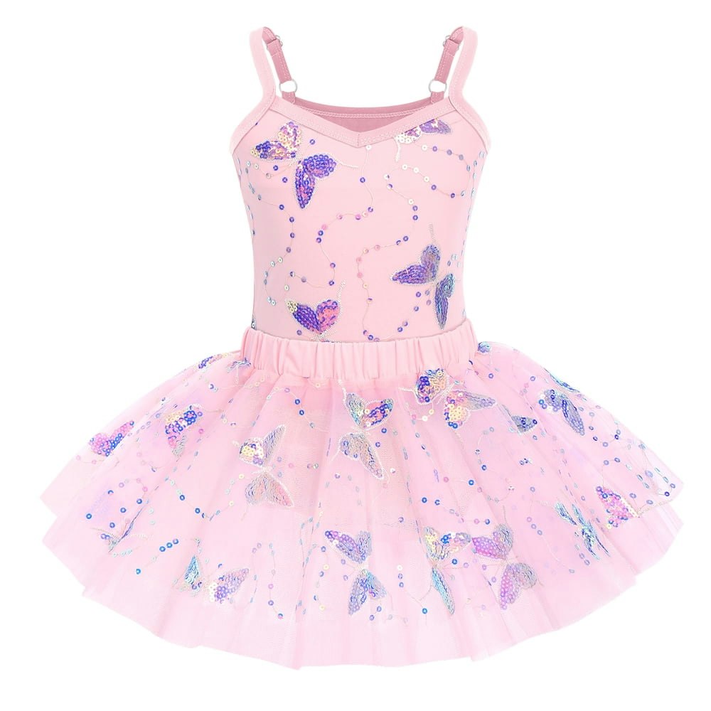 Ibtom Castle Girls Butterfly Sequin Ballet Dance Dress: $14.99 Ibtom Castle Girls Butterfly Sequin Ballet Dance Dress: $14.99